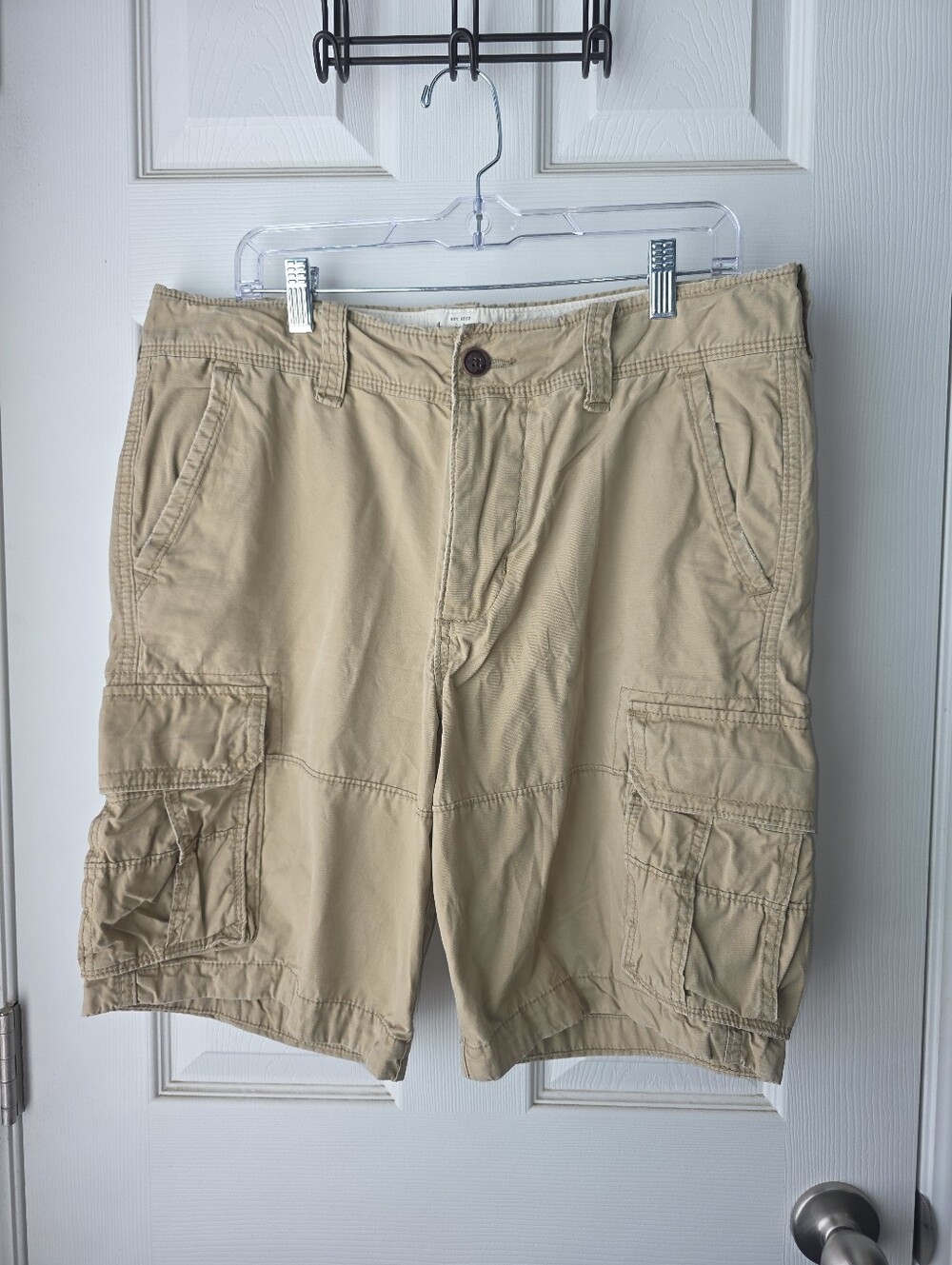 Vintage Y2K Abercrombie & Fitch Men's Size 34 Brown Cargo Shorts Heavy Cotton